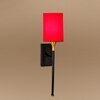 Devansh Metal Electric Wall Light in Black Colour with Red Shade Count of 1 Light