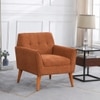 Thomas Boucle Fabric Arm Chair in Orange Colour