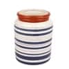 Blue Swatched Cylindrical shaped Ceramic Vase