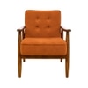 Armari Boucle Fabric Arm Chair in Orange Colour