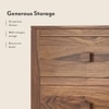 Magellan Solid Wood Chest of 6 Drawers in Teak Finish