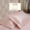 Stoa Paris Satin Pillow Covers,  Premium Plain Pillow Cover Set of 2, 68L x 45W cms - Blushing Pink