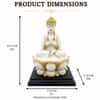 Devotional Sacred Serenity Buddha Statue in White Colour