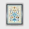 Off White Blue Floral Wallart Canvas Wall Prints Canvas Wall Prints Set of 1 Multicolor Matte