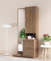 Hexa Red Wooden Dressing Table in Flower Wenge Colour