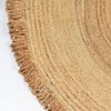Hand Braided Jute Rug With Fringes