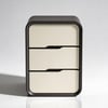 Modern Wood Side Table in White & Black Colour