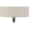 Kaeya White Natural Fiber Shade Table Lamp with Natural Wooden Base