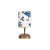Susan Multicolour Fabric Shade Table Lamp with Natural Wooden Base