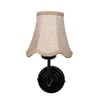 Devansh Black Wall Mounted Lamp With Beige Jute Shade