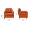 Menta Boucle Fabric Lounge Chair in Orange Colour