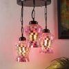 Corey Multicolour Glass Cluster Hanging Light
