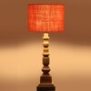 Devansh Orange  Jute   Table Lamp With  Wood Natural Base (7X7X21.25 Inches)-17
