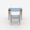 Topolino Toddler Activity Table & Chair in Oak and Light Blue