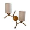 Devansh Metal Electric Wall Light in Gold Colour with White Shade Count of 2 Lights