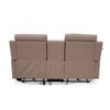 Silvana Two Seater Motorized Fabric Recliner in Taupe Beige Colour