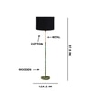 Devansh Wood & Metal Floor Lamp
