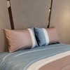 Stoa Paris 300TC UltrSatin Super King Bedsheet with 2 Pillow Covers Satin Super Champagne Blue
