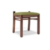 Zella Solid Wood Dining Chair Set Of 2 In Teak Finish With Avacado Green Colour Fabric