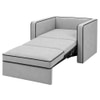 Elano Modern Premium 1 Seater Velvet Pull Out Sofa Cum Bed with Improted Mechanism In Grey Color