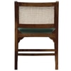 Provincial Cane & Suede Green Accent Chair