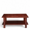 Aroda Sheesham Wood Contemporary Rectangle Coffee Table In Honey Finish