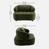 Henry Velvet 1 Seater Sofa Olive Green Color