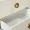 Snowcrest Engineered Wood Bed Side Table in White