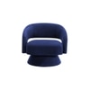 Aracell Solid Wood Accent Chair in Navy Blue Colour