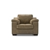 Trissino 1 Seater Luxury Italian Leather Sofa In Antique Moss
