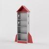 Spacechamp Bookshelf In Red & Grey Colour