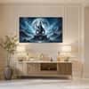 The Castle Decor Lord Shiva Wall Painting Wooden Framed 27x48 Inch (Style 22)