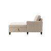 Alba Fabric Chaise Lounger in Cream Colour