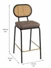 Camilla Cane Back Bar Chair