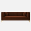 Tuxedo Fabric Sofa (Brown)