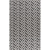Jaipur Rugs Soft Striped Wool Dhurrie Rug Brown 6x8 ft