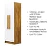 Hexa Red Wooden 2 Door Wardrobe with 4 Shelves in Giant Wood and Frosty White Colour