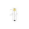Bear Yellow Fabric Floor Lamp with Black Iron Base