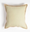 Beige Jute Border Cushion Cover