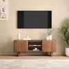 Olen Solid Wood TV Cabinet In Amber Walnut Finish
