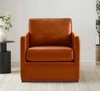 Bobby PU Leather Lounge Chair in Tan