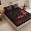 Stoa Paris 300TC UltrSatin King Bedsheet Set Satin King Burgundy Gold