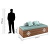 Livo Day Bed in Exotic Teak Finish