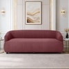 Morgen Boucle Fabrict 3 Seater Sofa In Pink