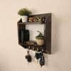Kingston Wooden Wall Shelf Organiser With Key Holders