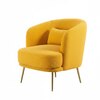 CITIUM Fabric Accent Chair in Yellow Colour