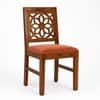 Globally Indian Nivaan Solid Sheesham Wood 6 Seater Dining Table Set 6 Chairs Terracotta Orange