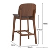 Scandinavian Cora Counter Chair Maroon Cocoa Finish