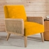 Evant Ratan Accent Chair in Yellow Colour