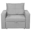 Bella One  Seater Pull Out Fabric Sofa Cum Bed Grey